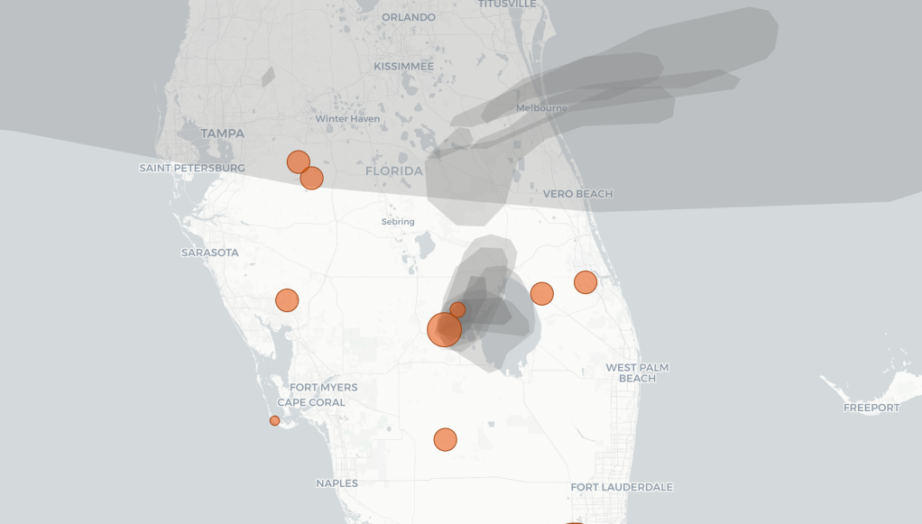 Florida wildfire map: Here are the active fires and smoke plumes across the state – Sun Sentinel