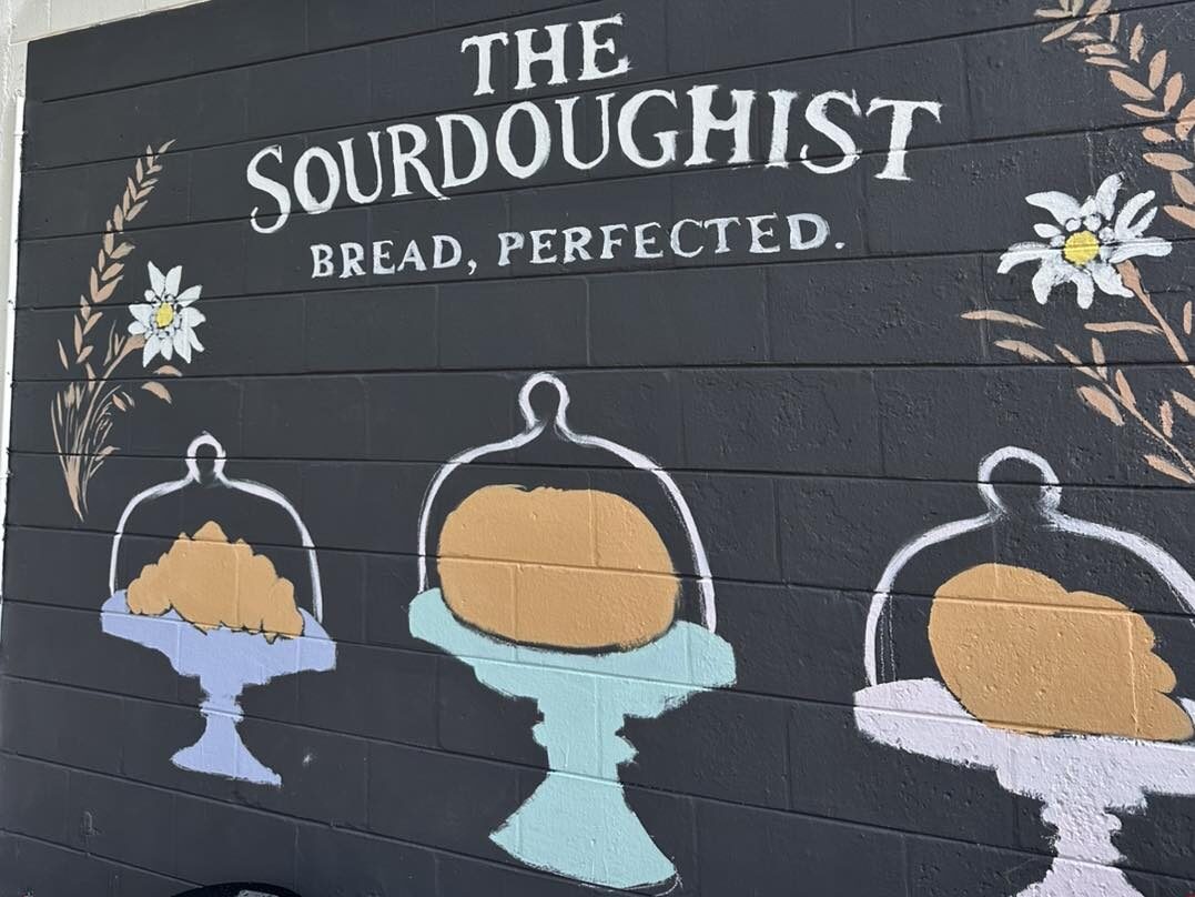 sign inside a bakery