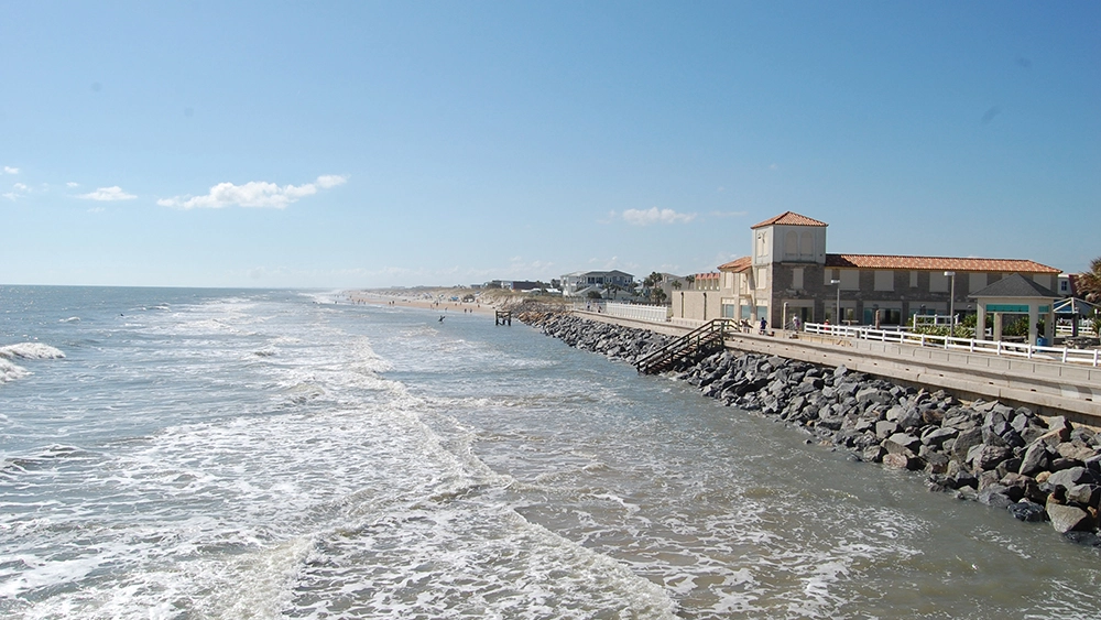 The St. Augustine Beach shoreline