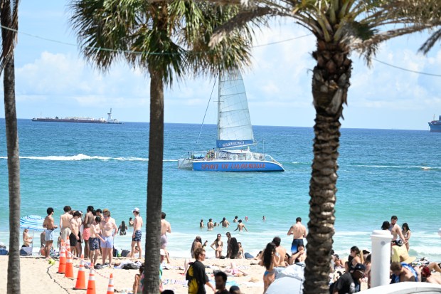 Spring Breakers flock to Fort Lauderdale beach on March 14. (Michele Eve Sandberg/Contributor)