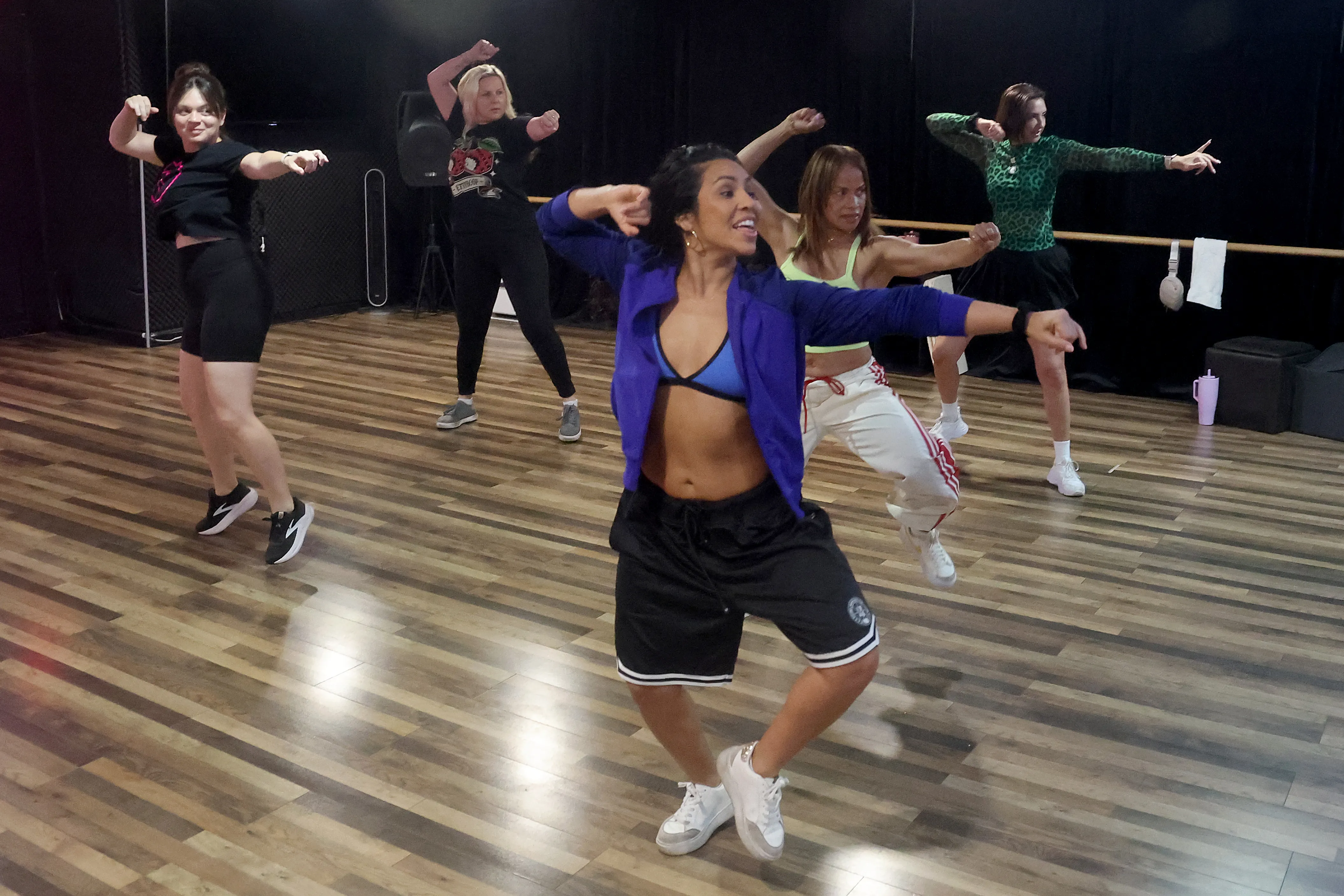 Adelicia Villagaray leads a dance class on Saturday, May 30,...