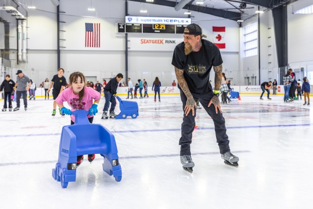 Ice skating at the Baptist Health IcePlex in Fort Lauderdale. (Florida Panthers/Courtesy)