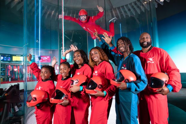 iFLY Indoor Skydiving in Davie uses 60-second intervals in a wind tunnel to give you the feeling of skydiving as you float and whip around, just as if you had parachuted out of an airplane. (iFLY Indoor Skydiving/Courtesy)