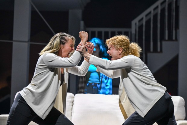 Madeline Dunn, Kimberly Doreen Burns and Emily Van Vliet Perea in a scene from "Alanis Morissette's Jagged Little Pill: The Musical." (Larry Marano/Courtesy)