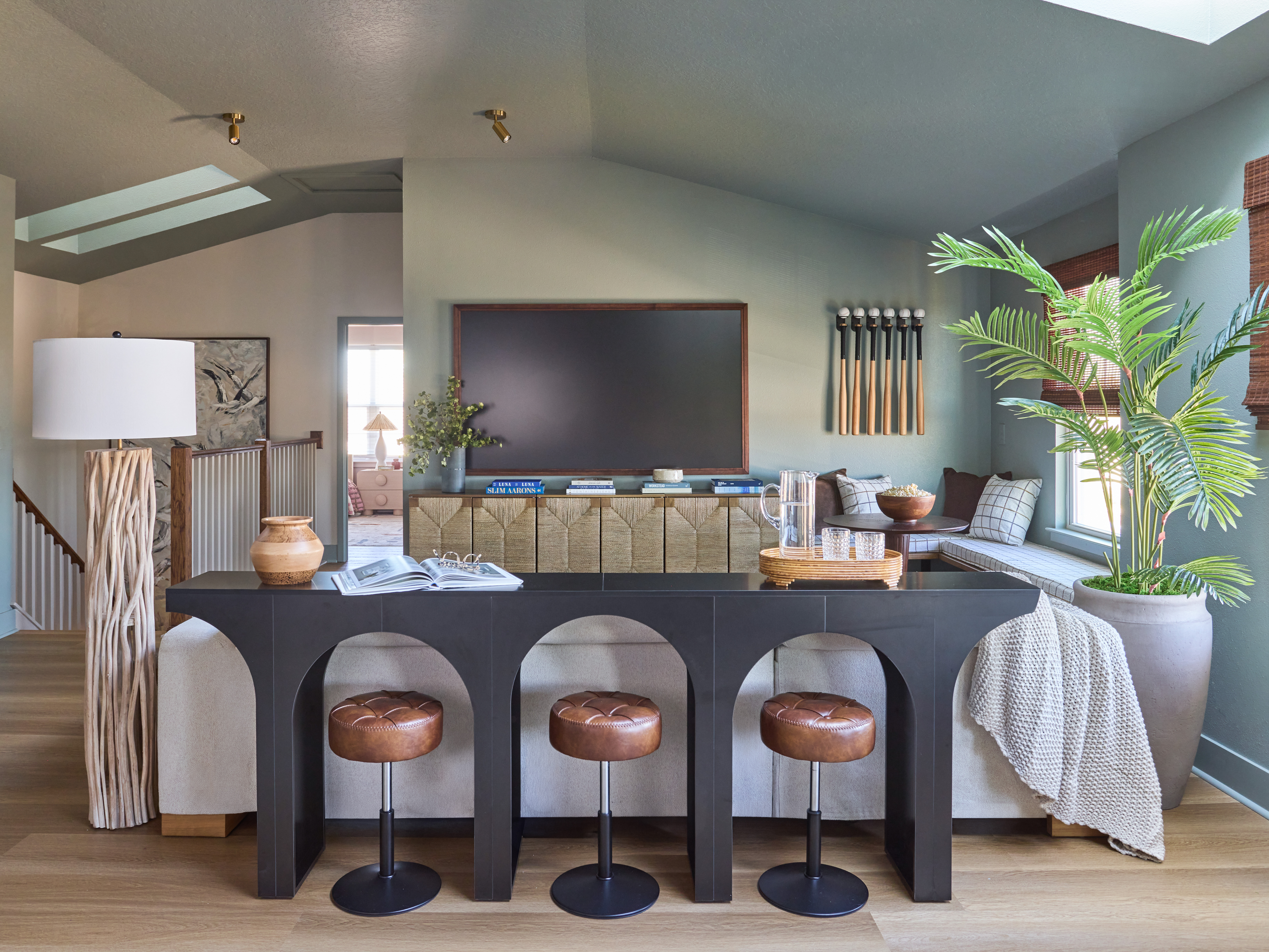 At HGTV Smart Home 2026, the upstairs game room pairs...