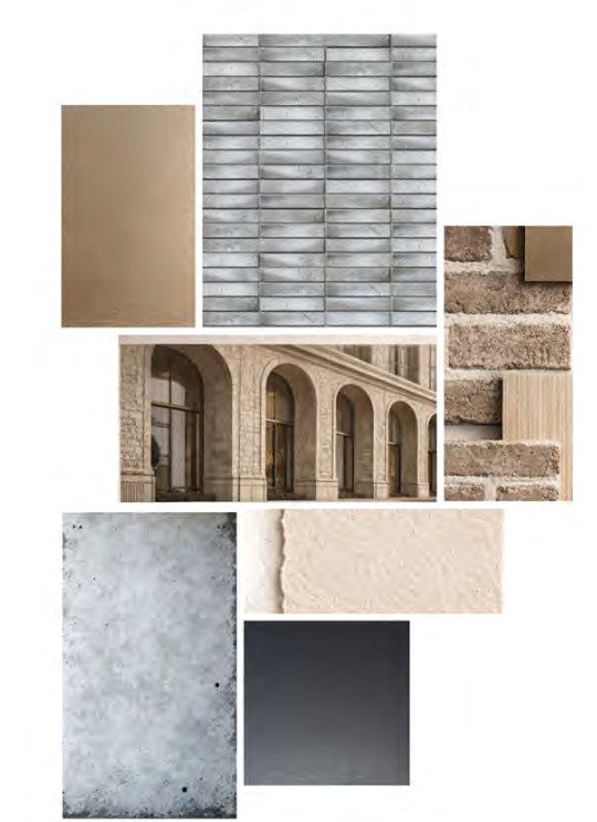 The introduction of lighter masonry, raked stucco, arches and other...