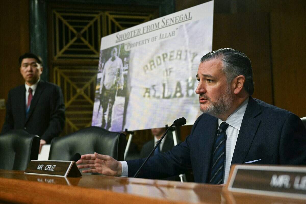 US Senator Ted Cruz, Republican from Texas, speaks as US Homeland Security Secretary Kristi Noem testifies during a Senate Judiciary Committee hearing on oversight of the Department of Homeland Security, on Capitol Hill in Washington, DC on March 3, 2026. (Photo by Jim WATSON / AFP via Getty Images)
