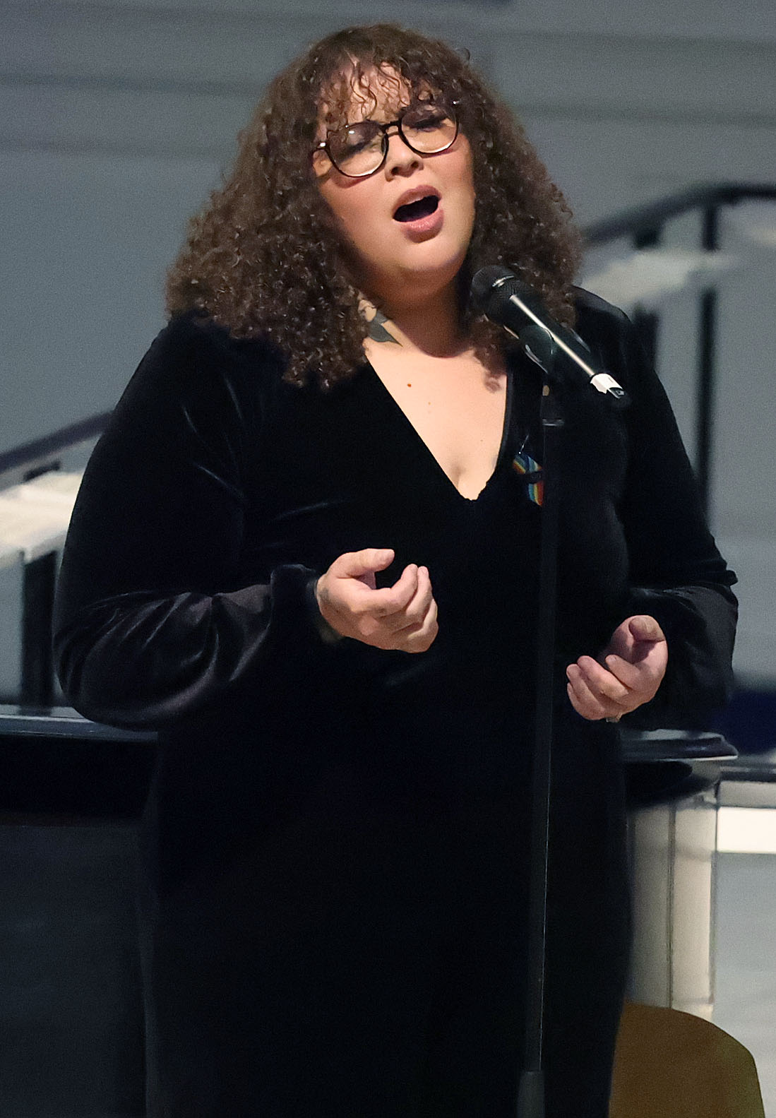 Mimi Batista sings during the 2026 Pulse Day of Remembrance...