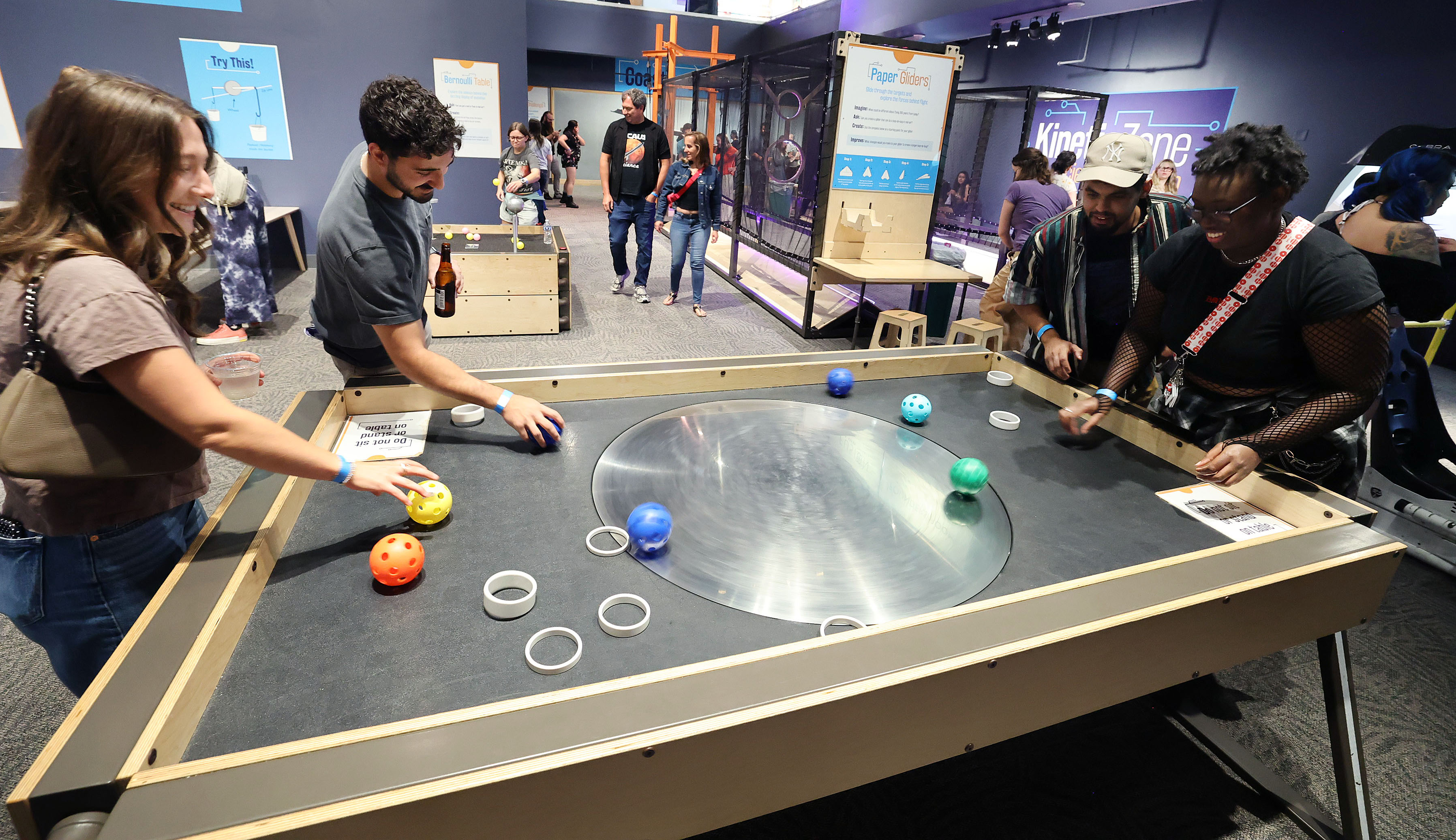 Guests enjoy a game during Orlando Science Centerâs Science Night...