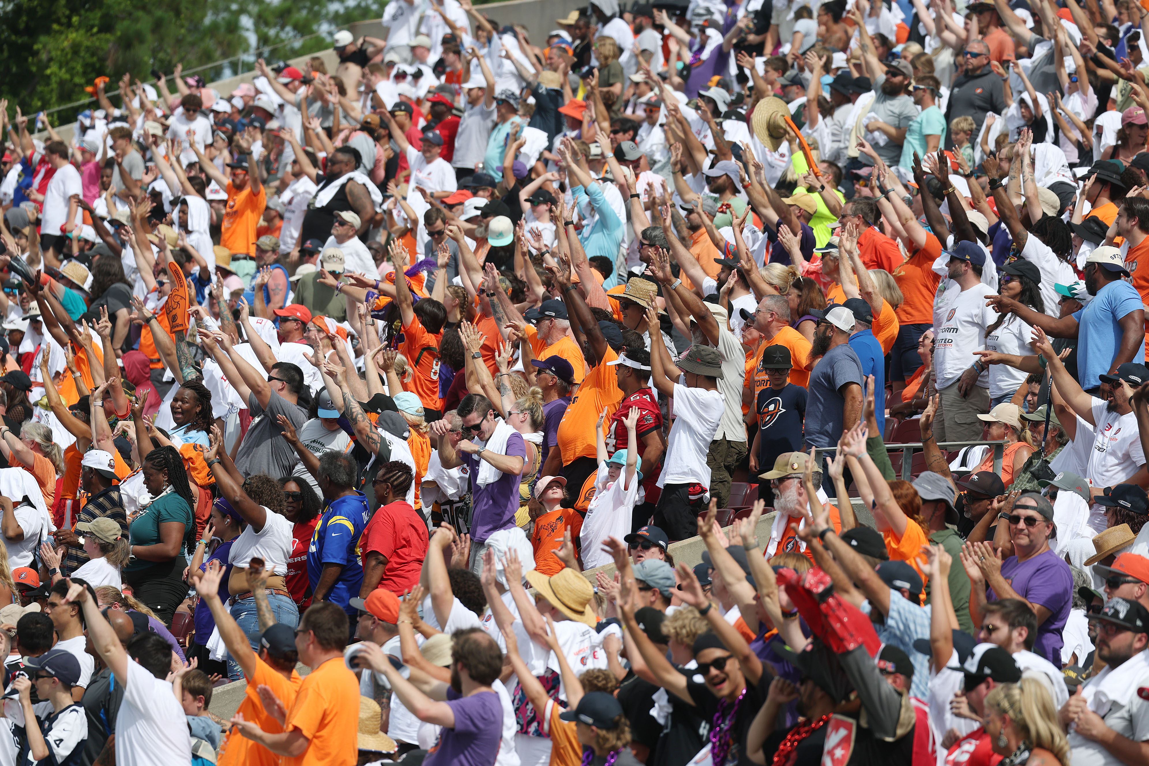 Fans cheer during the Orlando Storm versus the DC Defenders...