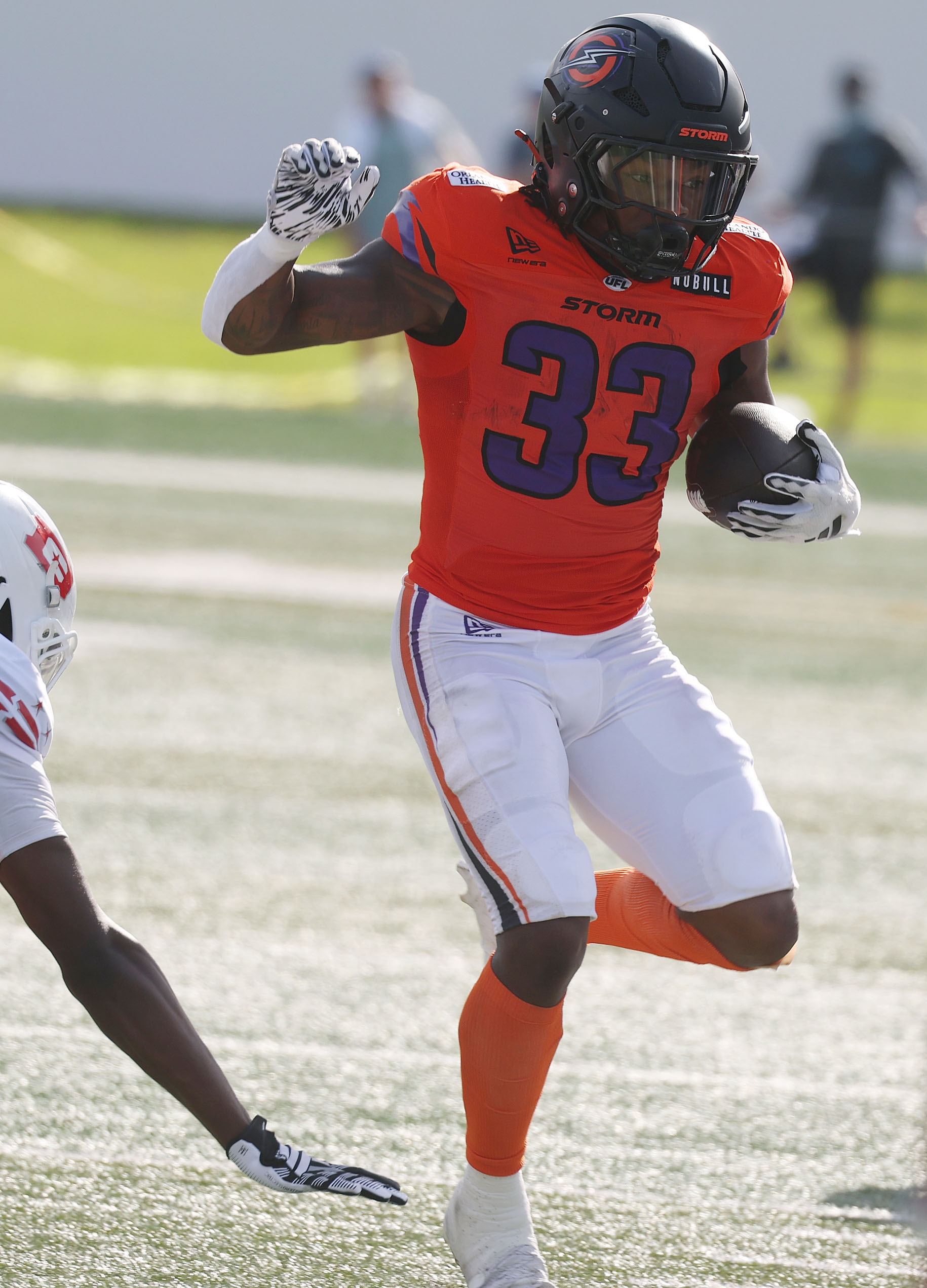Storm running back Elijah Dotson runs during the Orlando Storm...