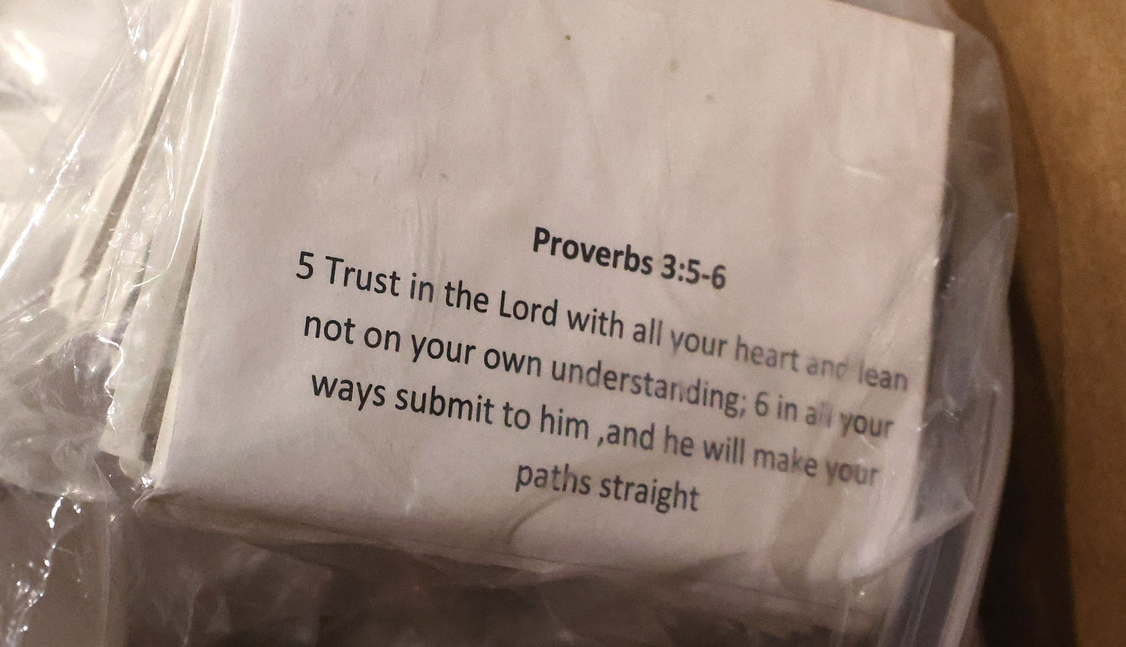 Bible verses are among artifacts and items collected after the...