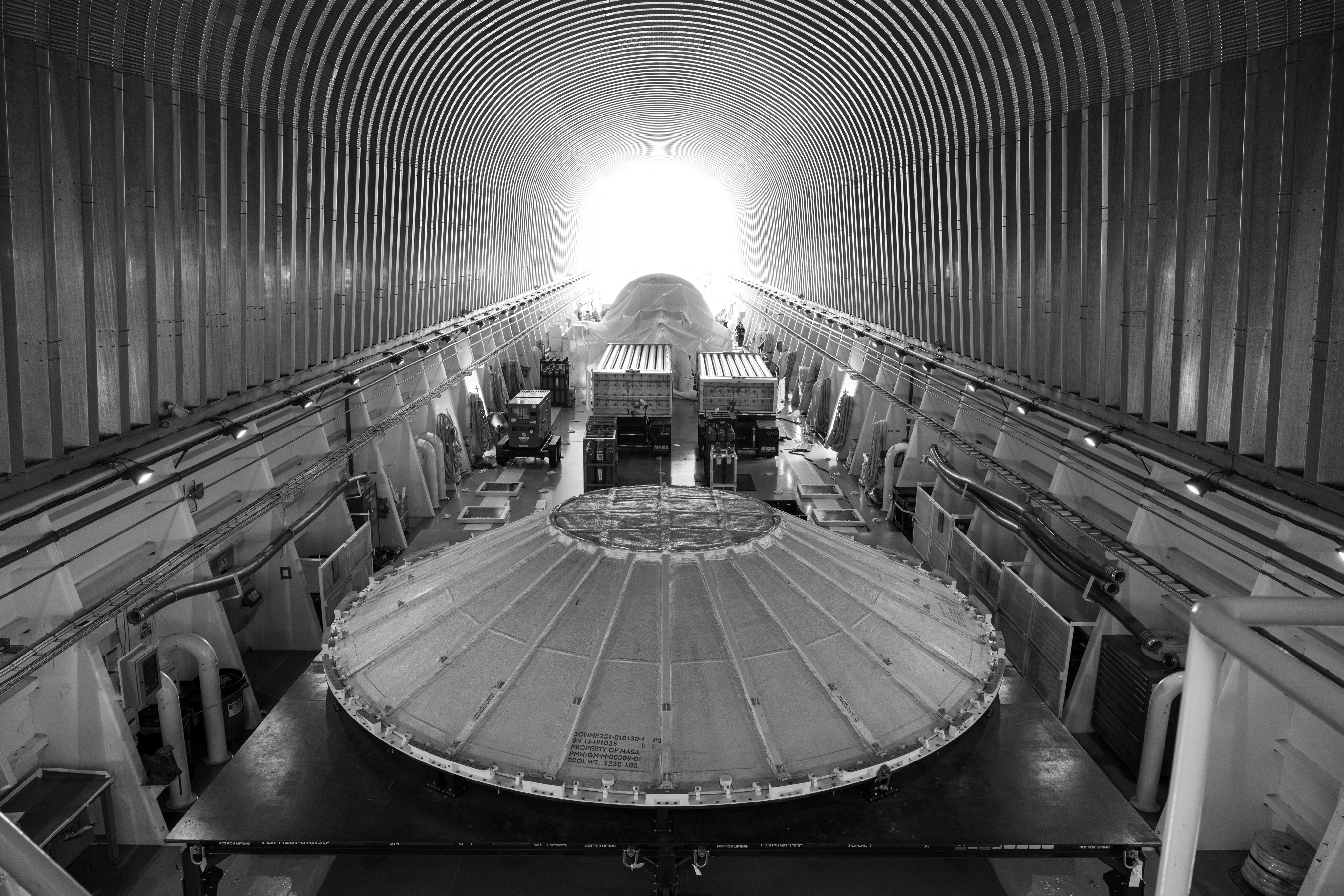 NASA's Pegasus barge docks at the Launch Complex 39 turn...