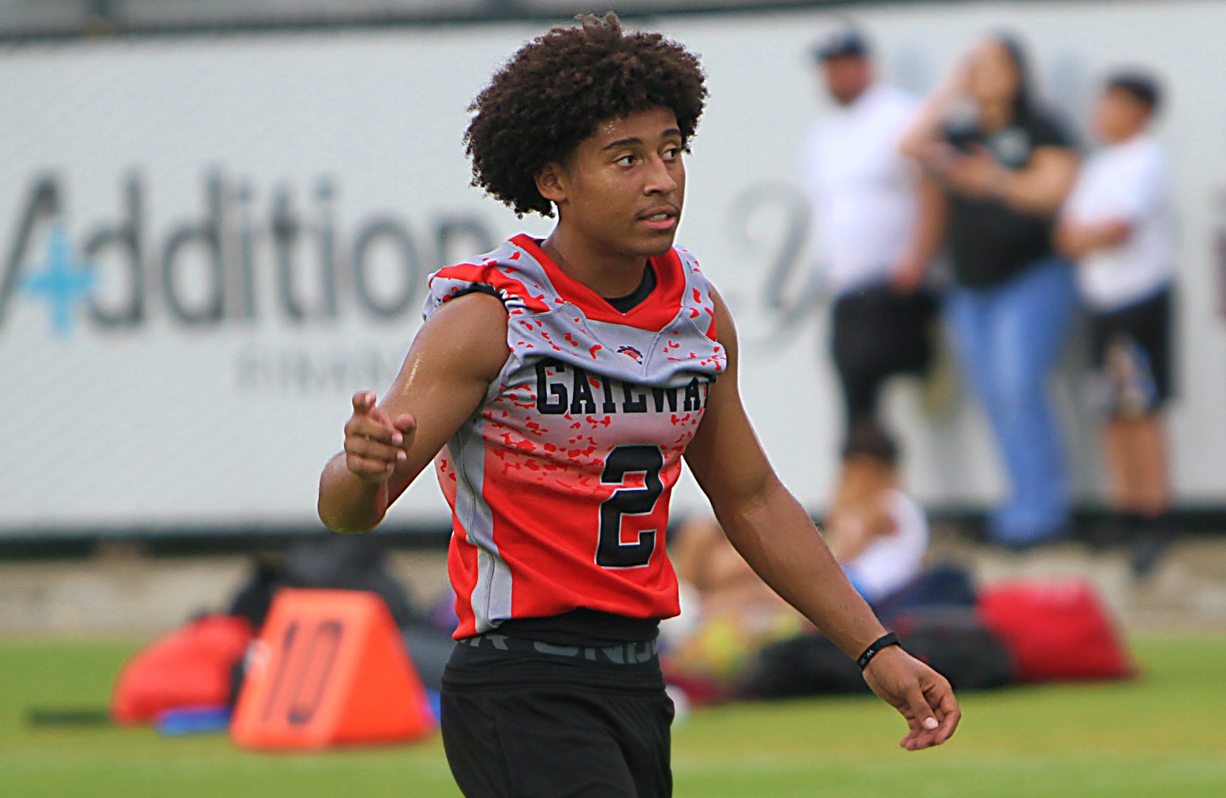 Kissimmee Gateway junior athlete Johnny Reyes at the UCF 7on7...