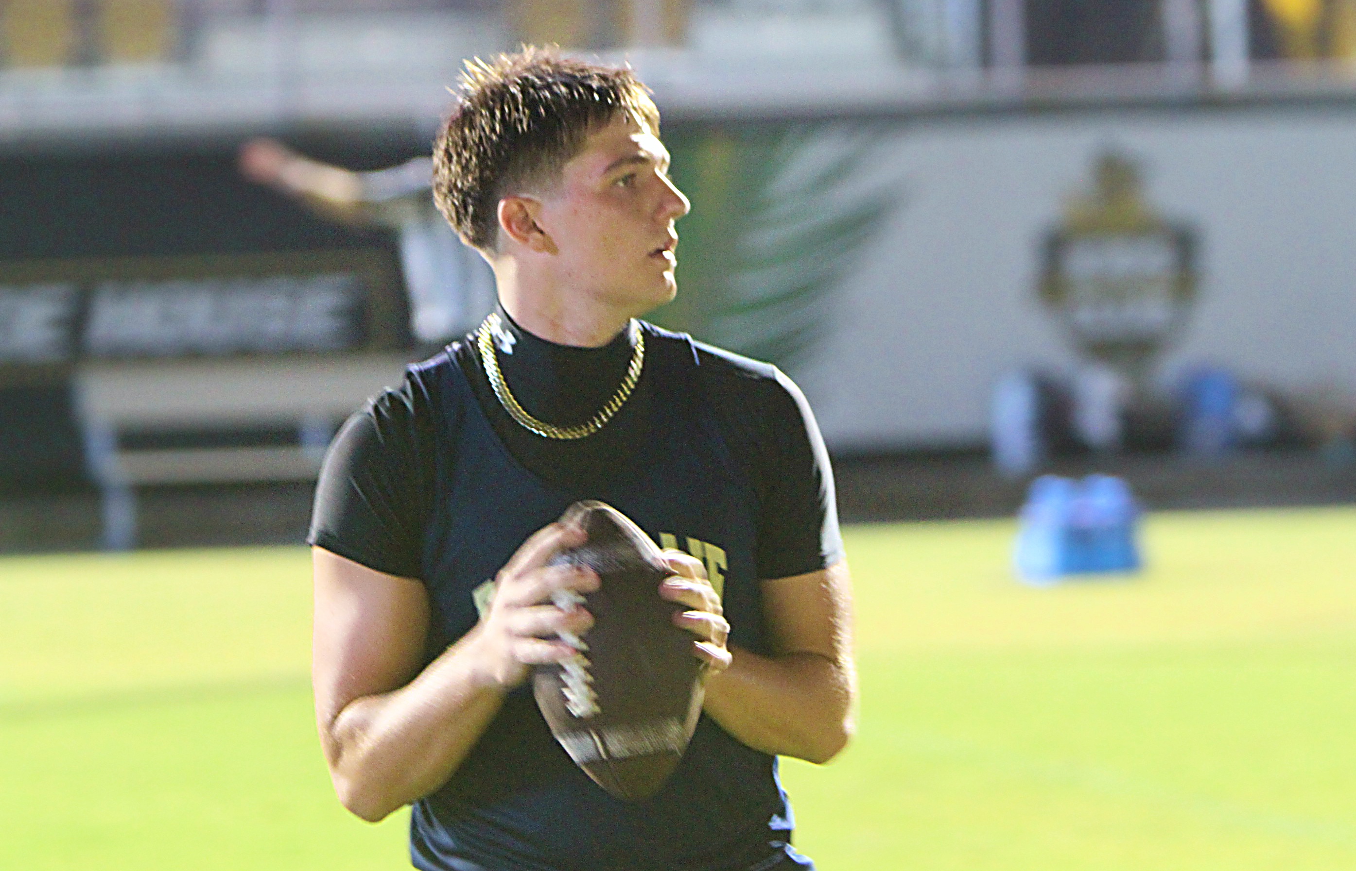 Eau Gallie senior quarterback Joseph Allen at the UCF 7on7...