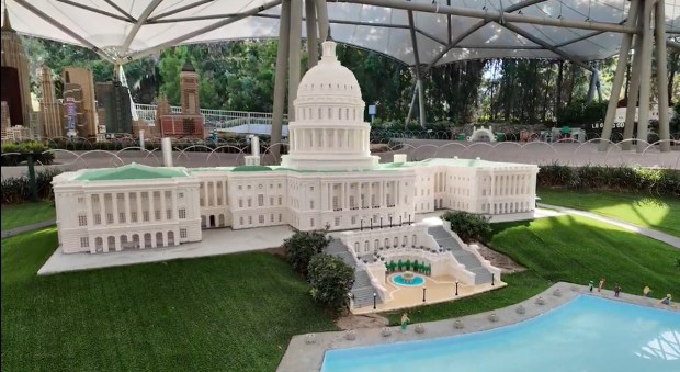 Legoland Florida has updated the U.S. Capitol model in its Miniland USA section. The structure now features more than 380,000 Lego bricks. (Courtesy Legoland Florida)