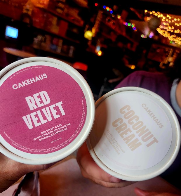 Both choices were top-notch, from the Red Velvet's whipped white chocolate ganache to the moist coconut cream cake. Leftovers went quickly. (Amy Drew Thompson/Orlando Sentinel)