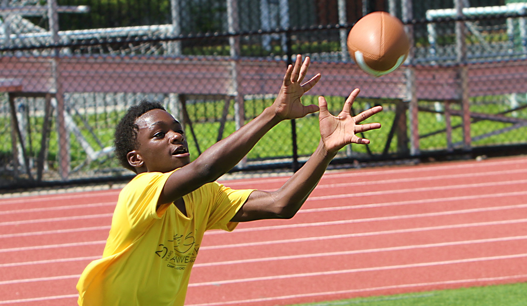 Youngsters go through drills at the 20th Annual Max Starks...