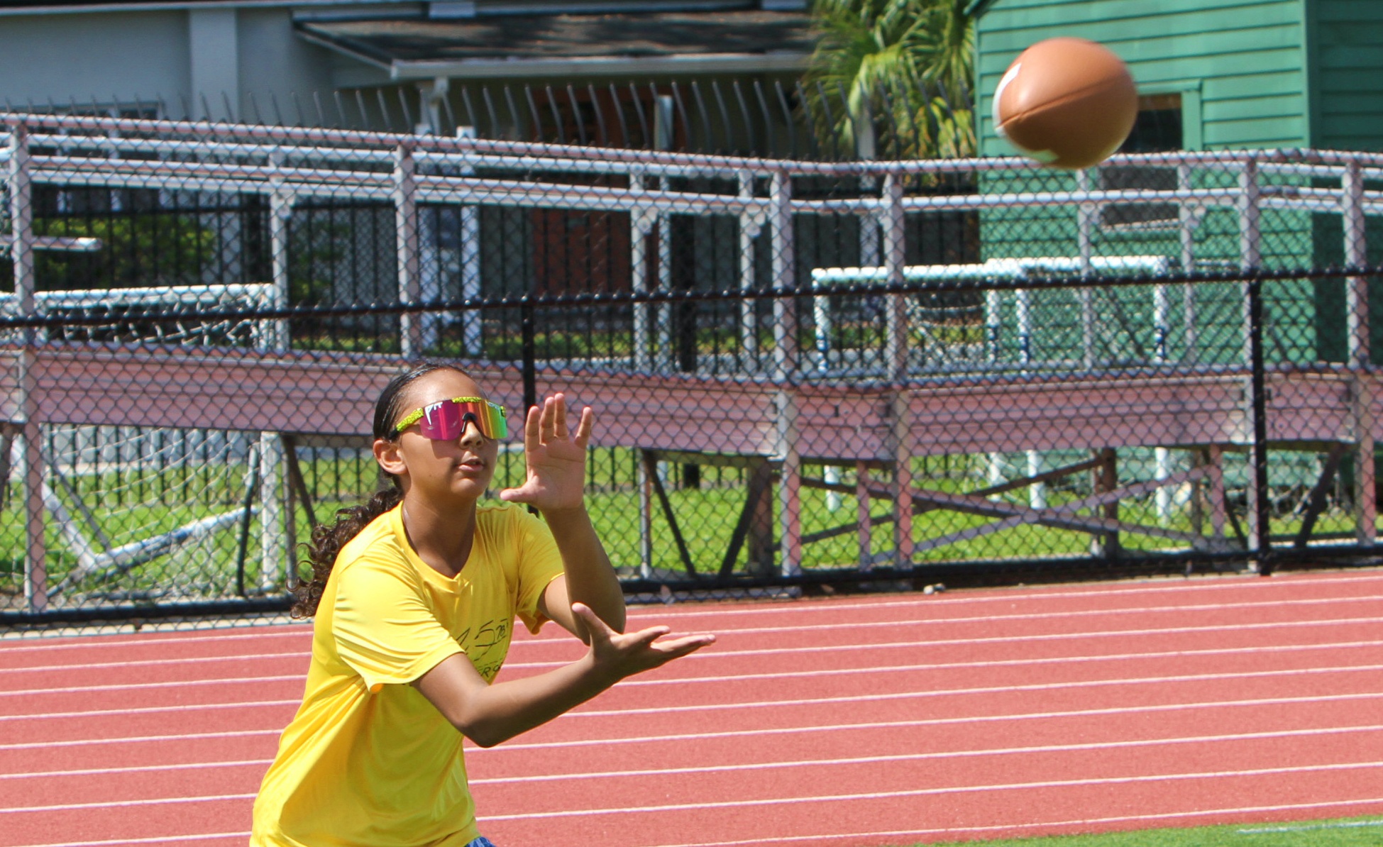 Youngsters go through drills at the 20th Annual Max Starks...