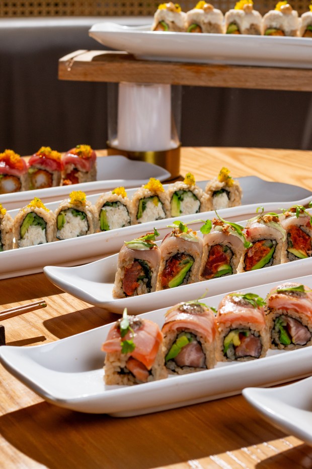 The Nomikai menu will expand on Sushi Saint's raw preparations with large-format plates meant for the table, but sushi rolls will still be a big part of the experience. (Photo courtesy 86 Hospitality Group)
