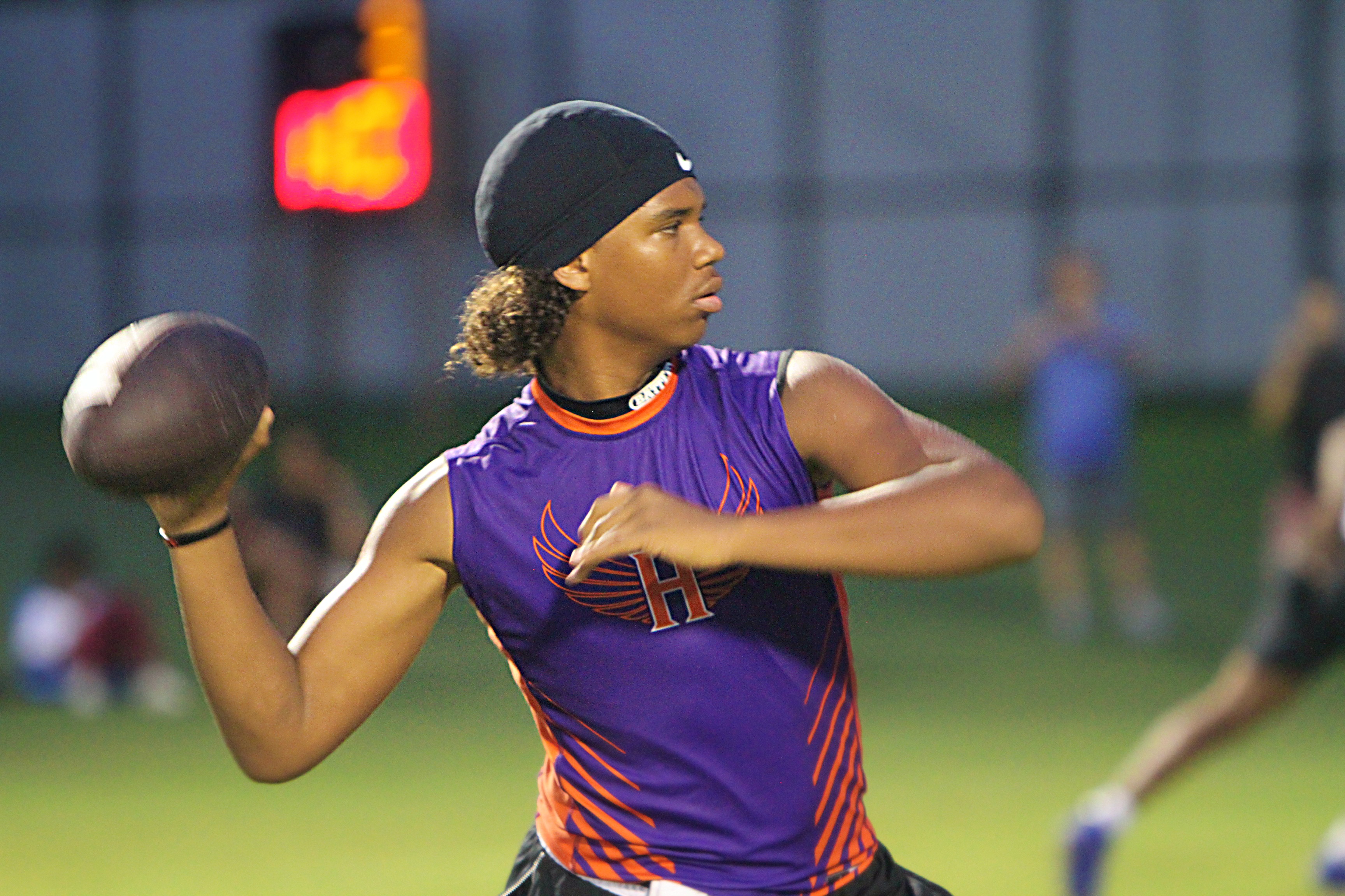 Horizon sophomore quarterback Quincy Darling at the UCF 7on7 Tournament,...