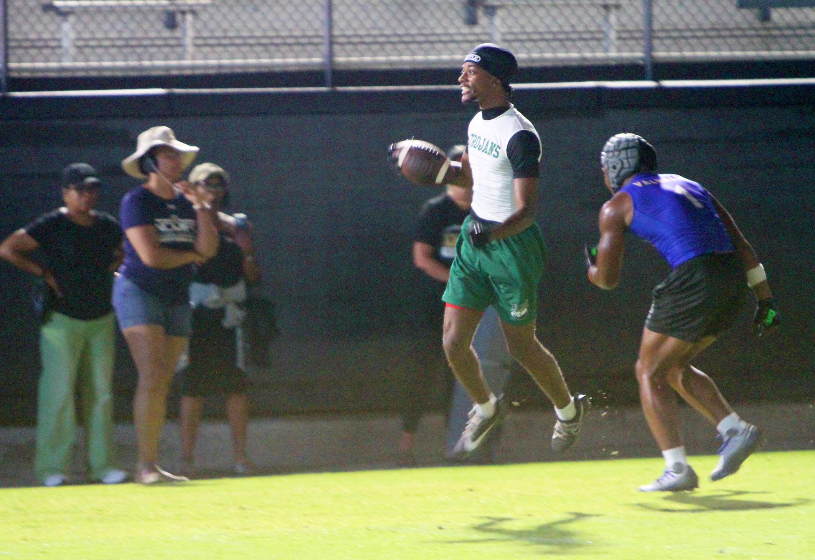 Evans senior defensive back Ronald Young at the UCF 7on7...