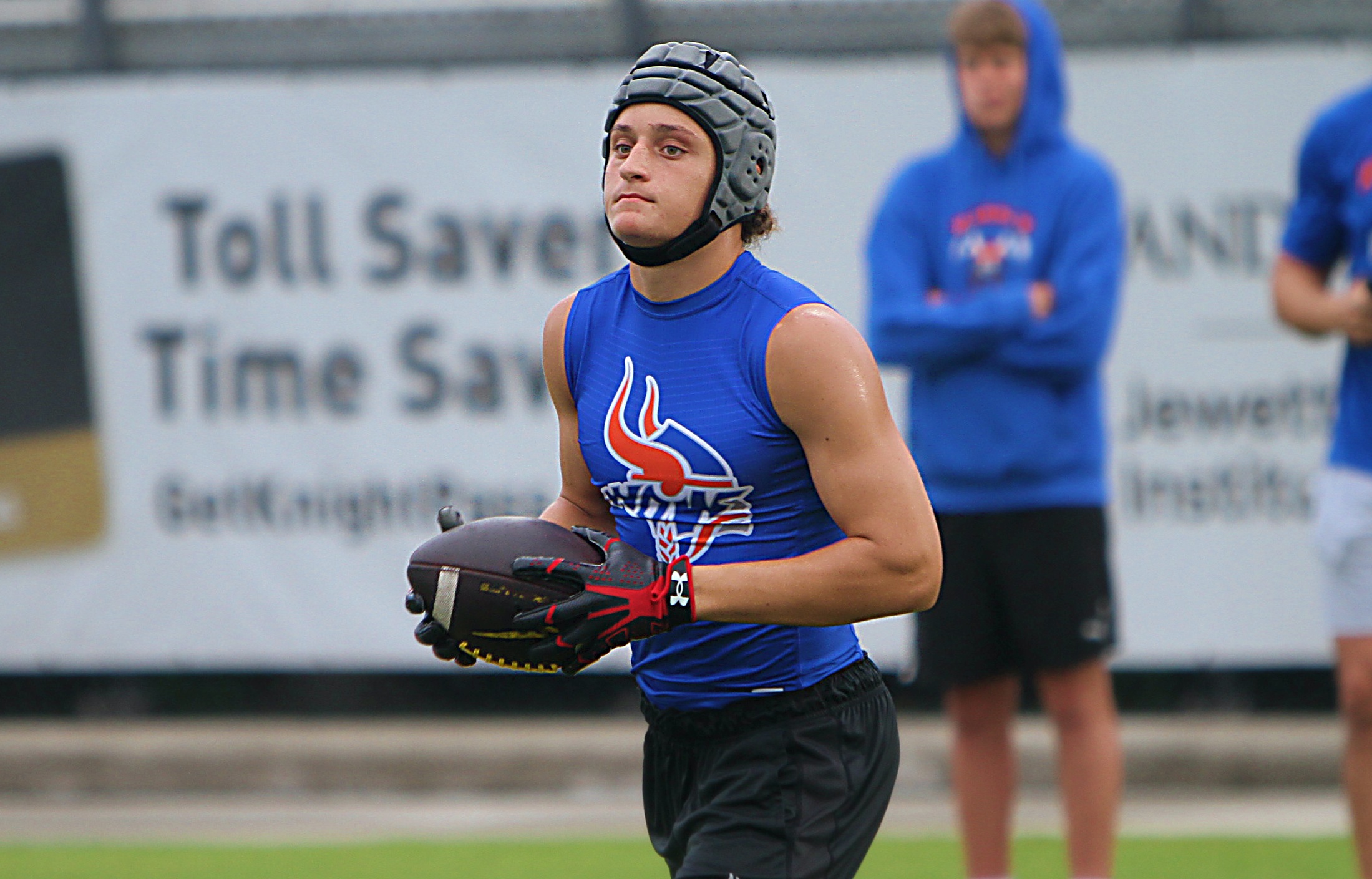 West Orange sophomore receiver Taj Anderson at the UCF 7on7...