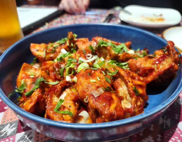 There is nice heat in the chili momo, a signature dumpling dish from Nepal, at Gorkhali Kitchen in Tampa, which holds the Bib Gourmand distinction in the Florida Michelin Guide. (Amy Drew Thompson/Orlando Sentinel)