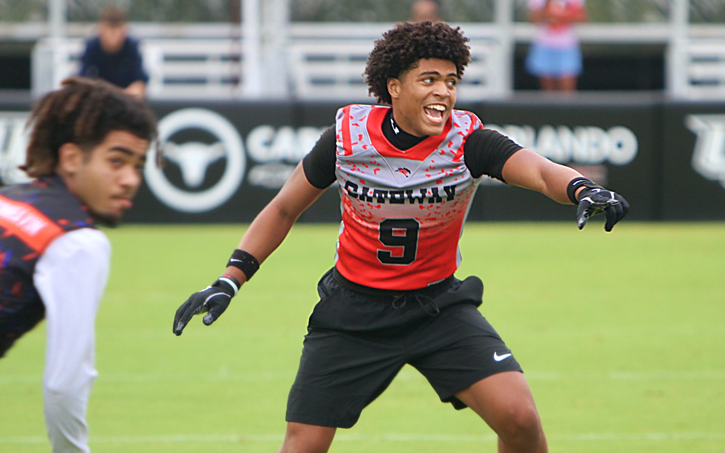 Kissimmee Gateway senior linebacker Tavian Martinez at the UCF 7on7...