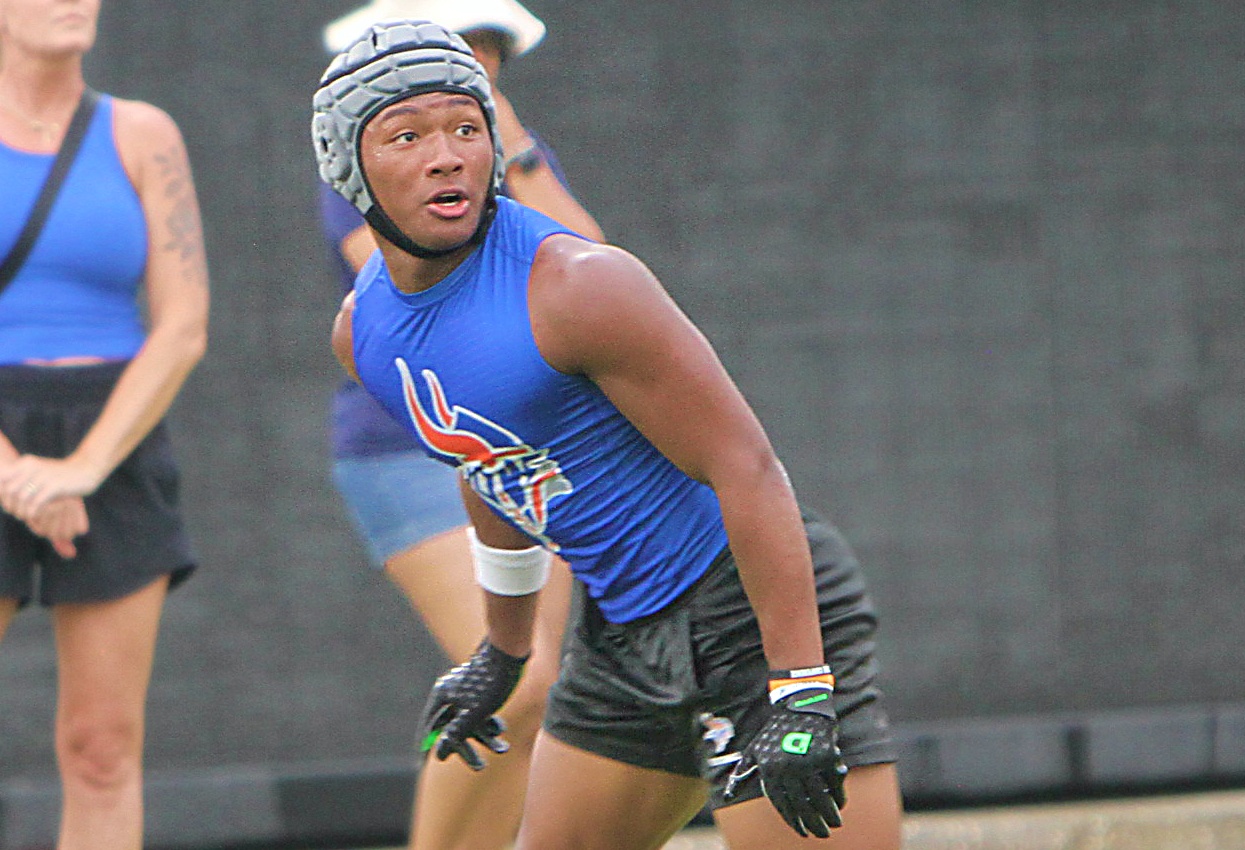 West Orange senior receiver Yuto Johnson at the UCF 7on7...
