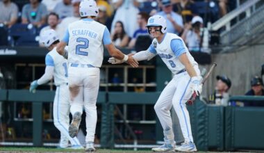 North Carolina gains inside track to CWS finals with 5-2 win over West Virginia