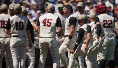 Troy ramps up its offense to rally for 12-8 win that knocks Mississippi out of College World Series