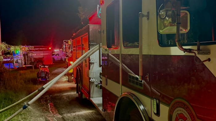 Fire crews responding to active house fire at Bradford County home
