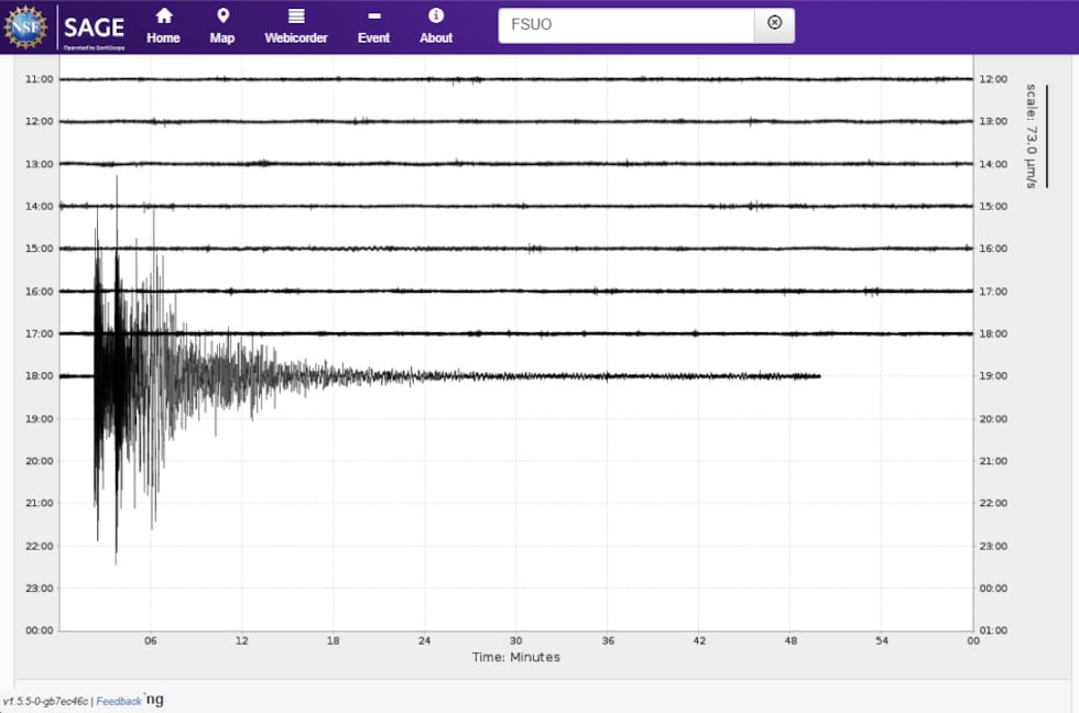 Seismograph on FSU's campus captures earthquake