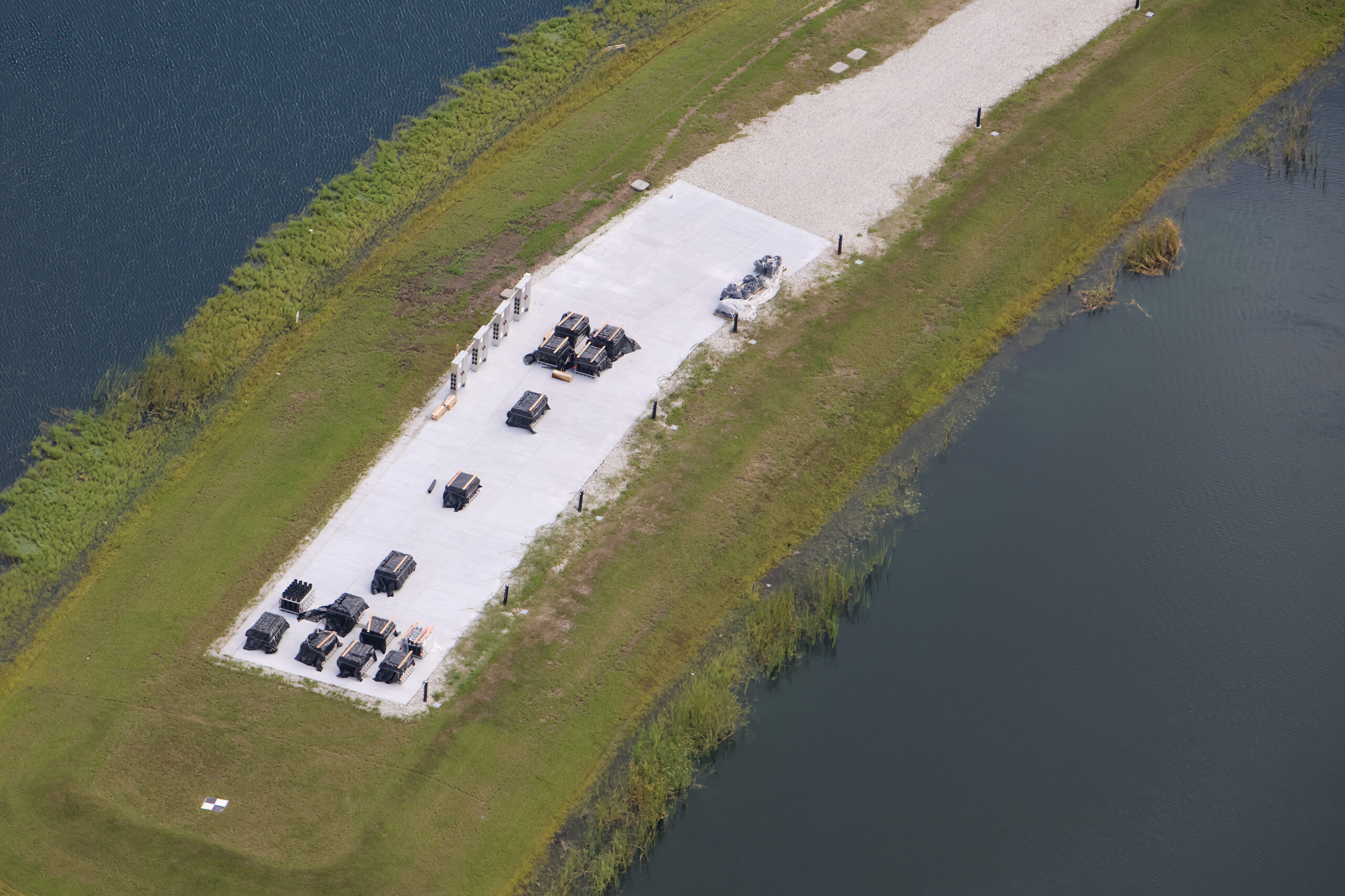 New photos from @bioreconstruct show more equipment staged on the suspected fireworks launch pad near Universal Epic Universe, as preparations appear to continue for the park’s rumored nighttime spectacular, Universal Celestial Goodnight.