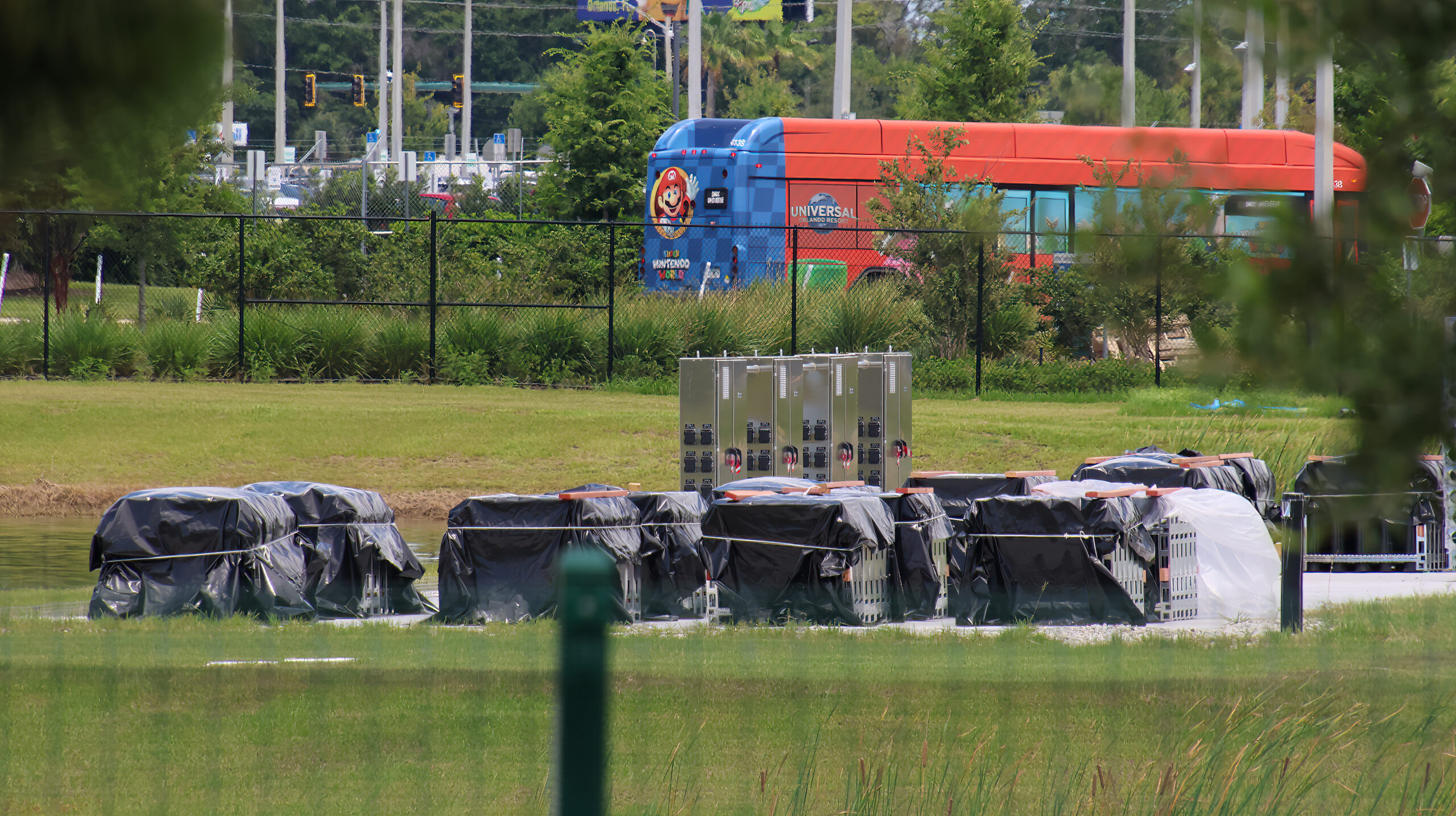 New photos from @bioreconstruct show more equipment staged on the suspected fireworks launch pad near Universal Epic Universe, as preparations appear to continue for the park’s rumored nighttime spectacular, Universal Celestial Goodnight.