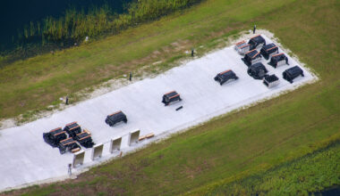 New photos from @bioreconstruct show more equipment staged on the suspected fireworks launch pad near Universal Epic Universe, as preparations appear to continue for the park&rsquo;s rumored nighttime spectacular, Universal Celestial Goodnight.