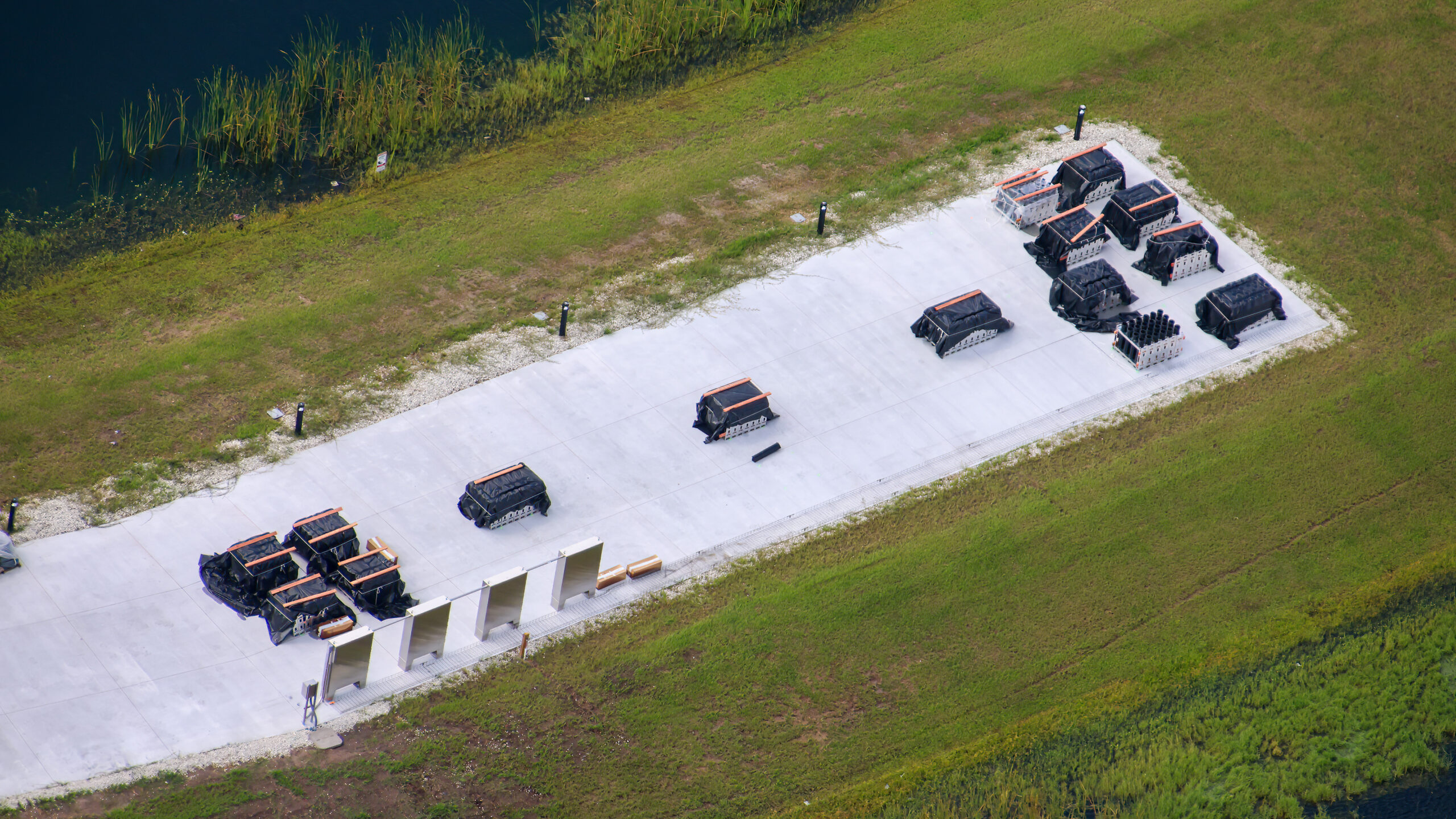 New photos from @bioreconstruct show more equipment staged on the suspected fireworks launch pad near Universal Epic Universe, as preparations appear to continue for the park’s rumored nighttime spectacular, Universal Celestial Goodnight.
