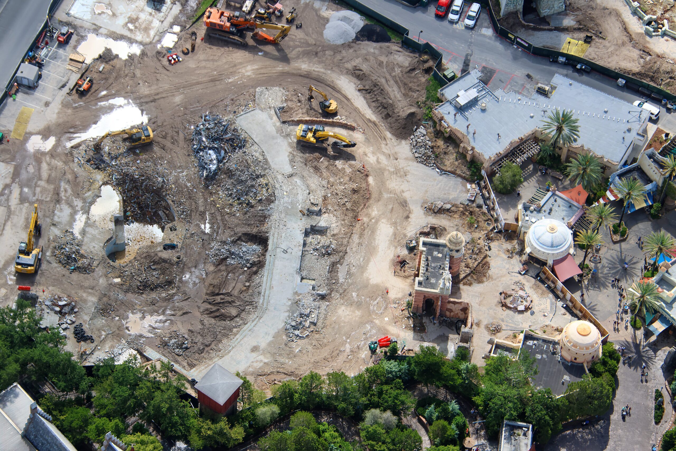 The latest photos from aerial photographer @bioreconstruct show that the former home of The Eighth Voyage of Sindbad has been reduced to a cleared demolition site.