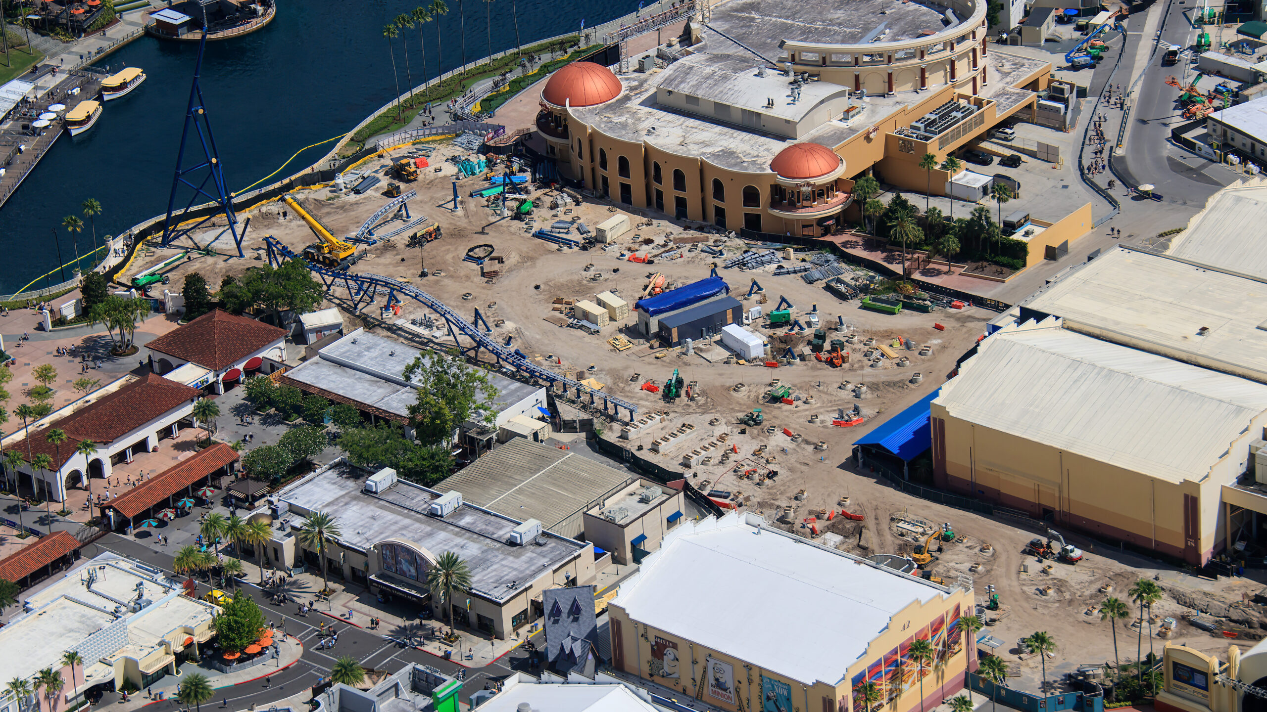 Crews are working at a steady pace throughout the Fast and Furious: Hollywood Drift coaster at Universal Studios Florida, as seen in new photos by photographer @bioreconstruct on X.