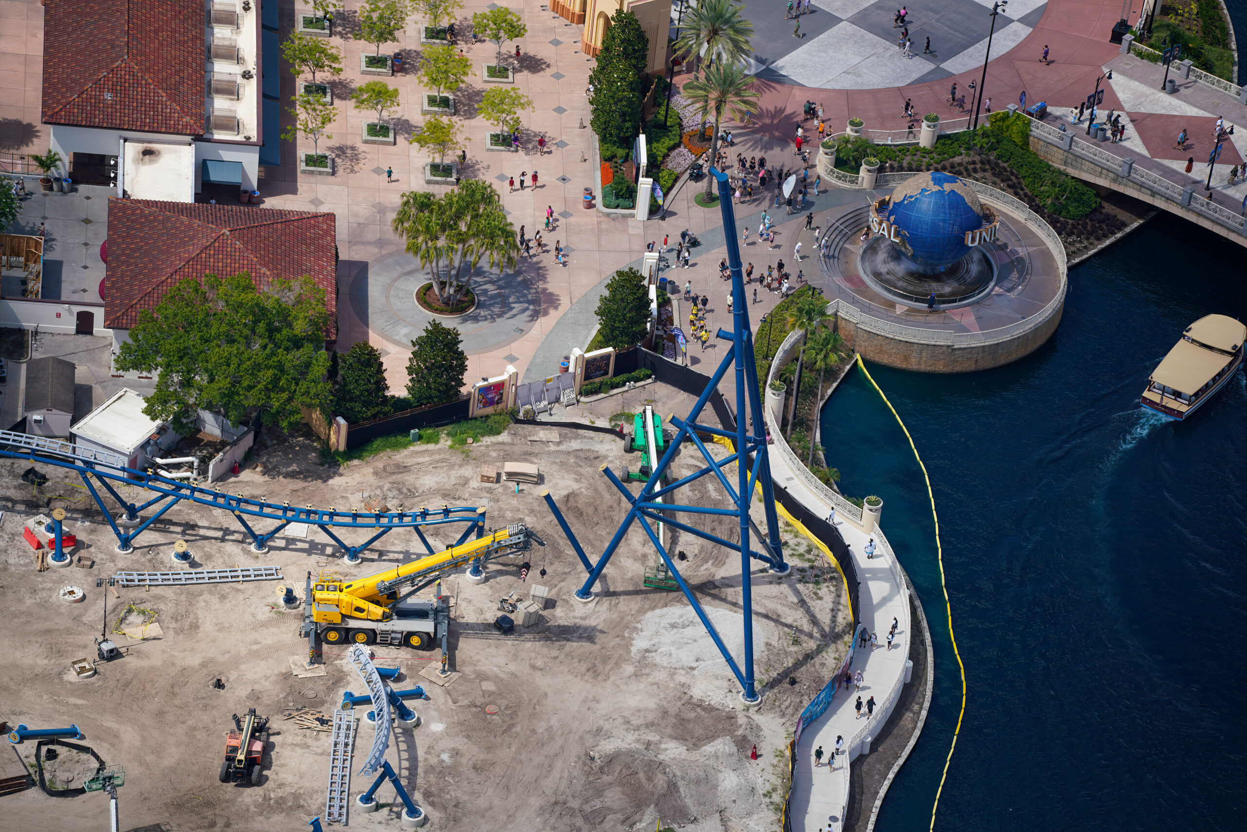 Crews are working at a steady pace throughout the Fast and Furious: Hollywood Drift coaster at Universal Studios Florida, as seen in new photos by photographer @bioreconstruct on X.