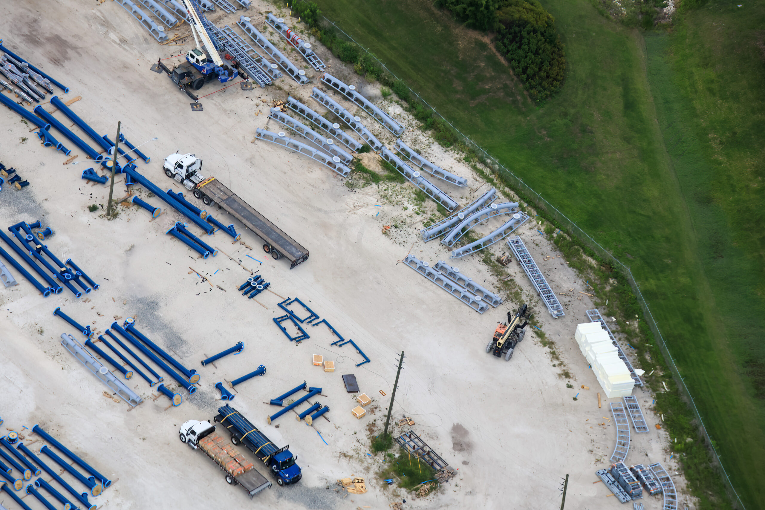 Crews are working at a steady pace throughout the Fast and Furious: Hollywood Drift coaster at Universal Studios Florida, as seen in new photos by photographer @bioreconstruct on X.