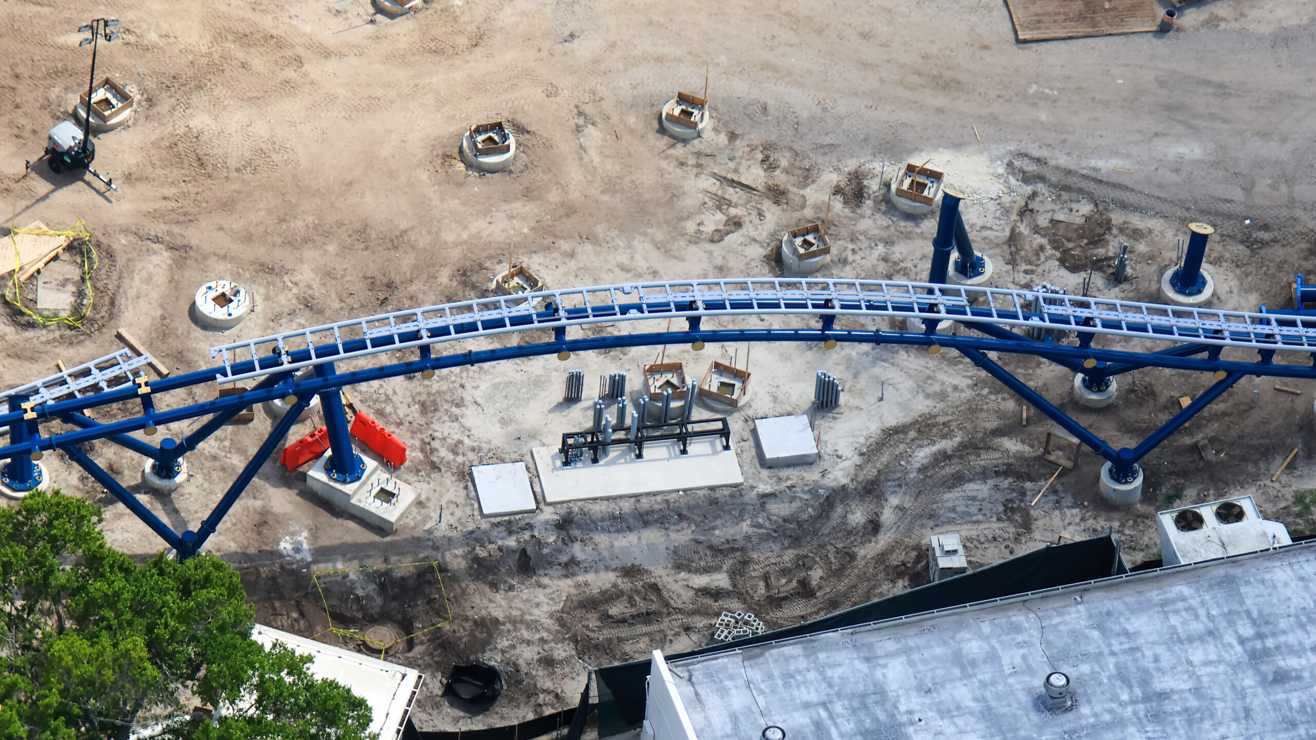Crews are working at a steady pace throughout the Fast and Furious: Hollywood Drift coaster at Universal Studios Florida, as seen in new photos by photographer @bioreconstruct on X.