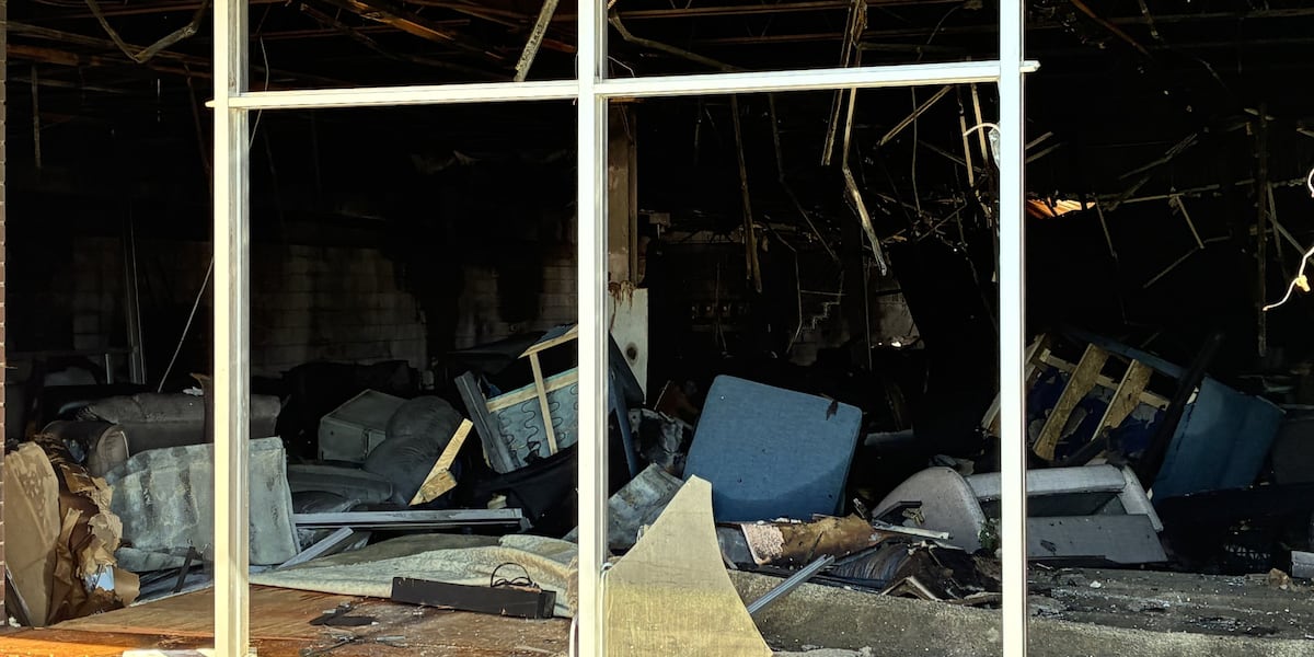 PHOTOS: Aftermath of fire that destroyed Jacksonville furniture store