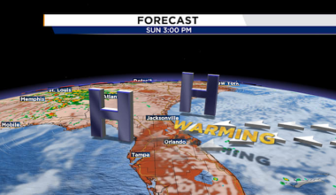 Sunny and dry Sunday, Rain chances increase next week