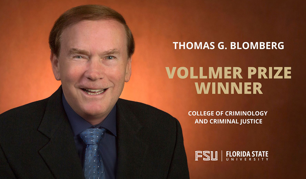 FSU Dean Thomas Blomberg honored for lifetime of impact on criminal justice policy