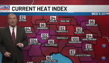Hot and extremely humid is here to stay for Tallahassee, the Big Bend and South Georgia🥵