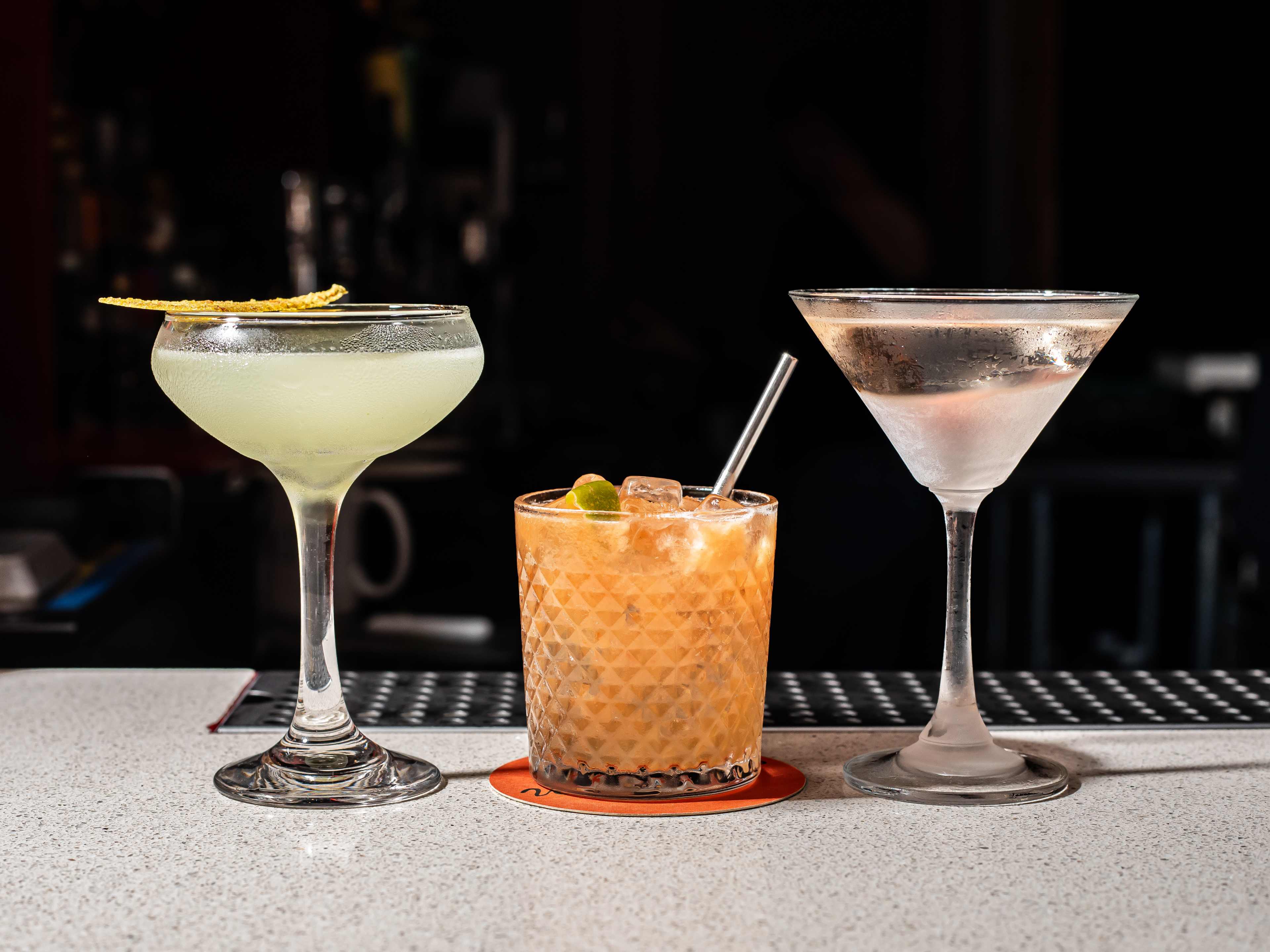 Three cocktails.