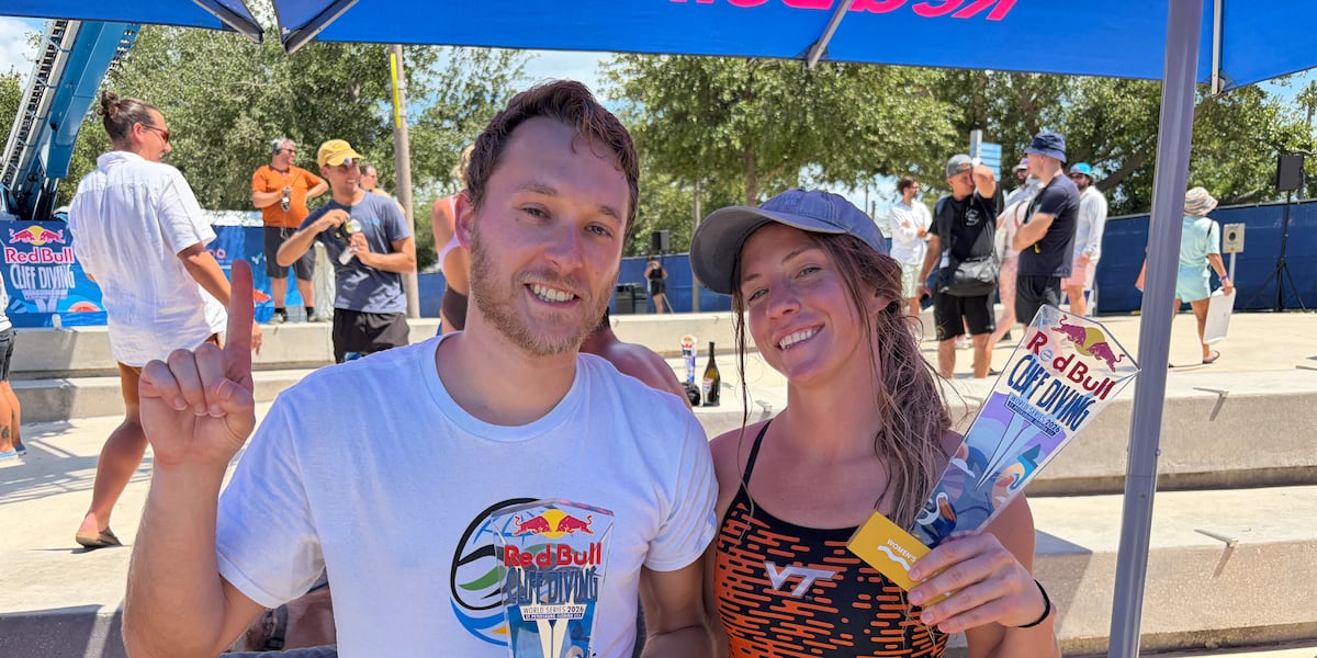 History made in St. Petersburg on Saturday in the final round of the Red Bull Cliff Diving World Series