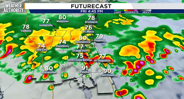 More rain, heat, and storms into this afternoon and evening